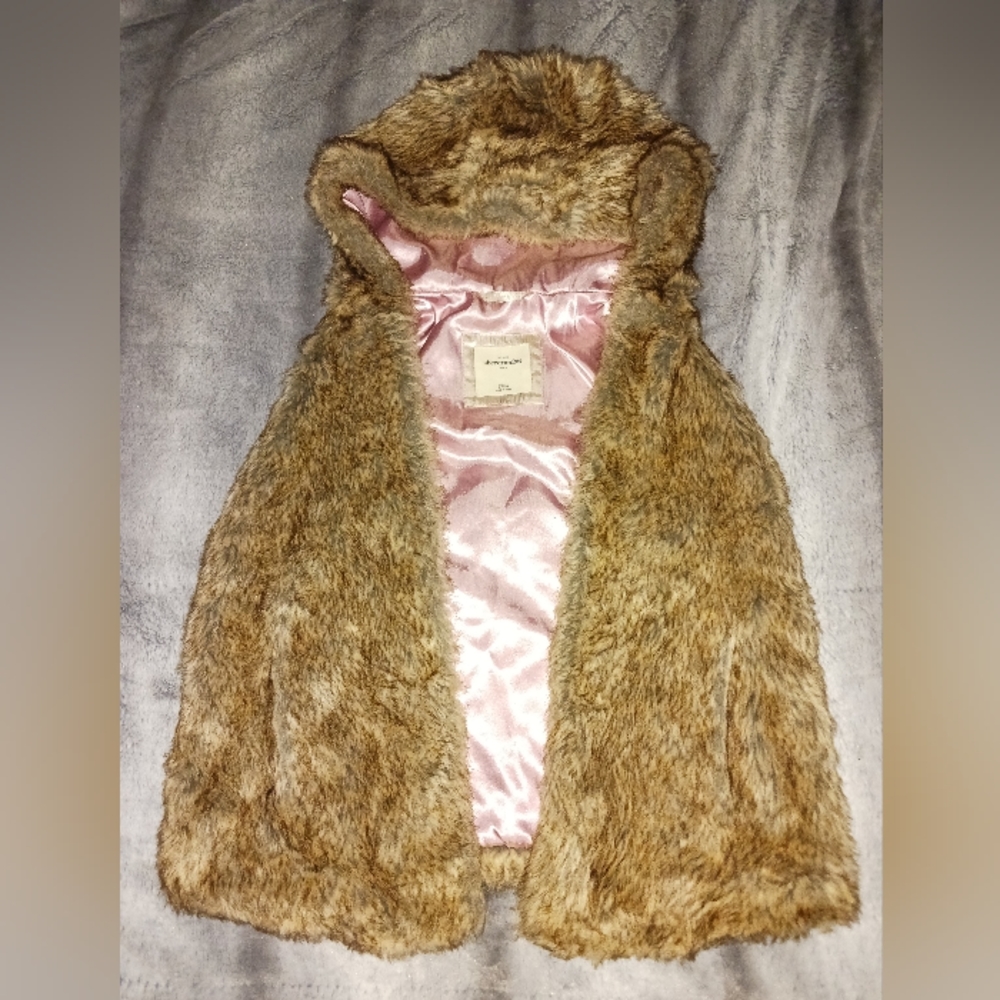 ABERCROMBIE KIDS Kylie Faux Fur Vest Coat Jacket Girls 13/14